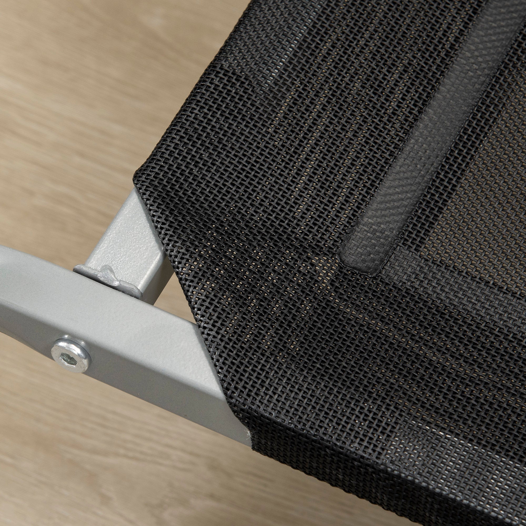 Kozy Elevated Pet Bed Cooling Raised Cot Style Bed for Large Medium Sized Dogs with Non-slip Pads Steel Frame Breathable Mesh Fabric, 110 x 75 x 20 cm - Black