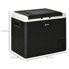 Kozy 50L Car Refrigerator, Portable Compressor Car Fridge Freezer, Electric Cooler Box with 12/24V DC and 110-240V AC for Camping, Driving, Picnic, Down to -20℃
