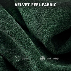 Kozy - Velvet-Feel Office Chair - Dark Green