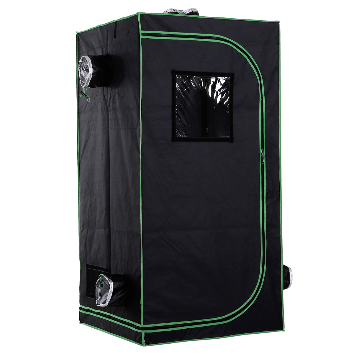 Kozy Grow Tent Reflective Mylar Hydroponic with Adjustable Vents and Floor Tray for Indoor Plant Growing, 80 x 80 x 160 cm (31.5" x 31.5" x 63")
