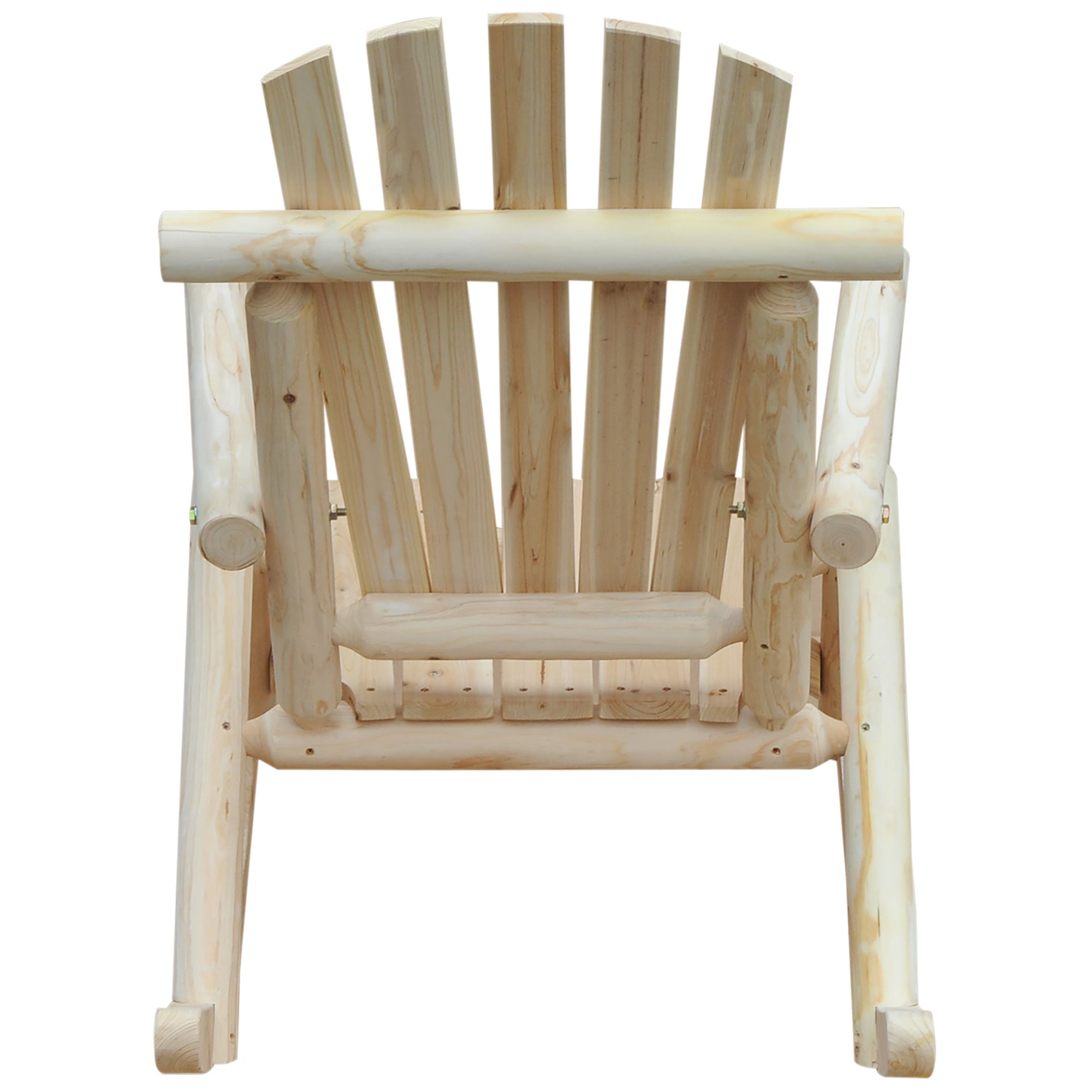 Outsunny Adirondack Chair Cedar Wood Ergonomic Rocking Chair Porch Rocker Garden Traditional