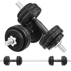 Kozy 2-in-1 Adjustable Dumbbells Set, 30kg Weights Dumbbells Set with Non-Slip Grip for Strength Training, Weight Lifting, Bodybuilding, Home Gym Workout Equipment for Men & Women