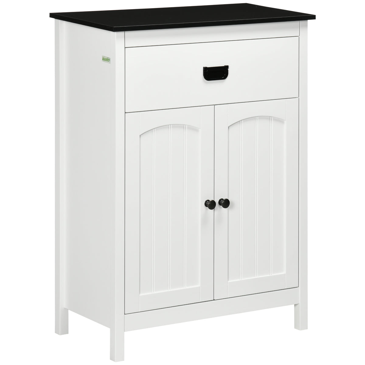 Kozy Bathroom Cabinet, Bathroom Storage Unit with Drawer, Double Door Cabinet, Adjustable Shelf for Living Room, White