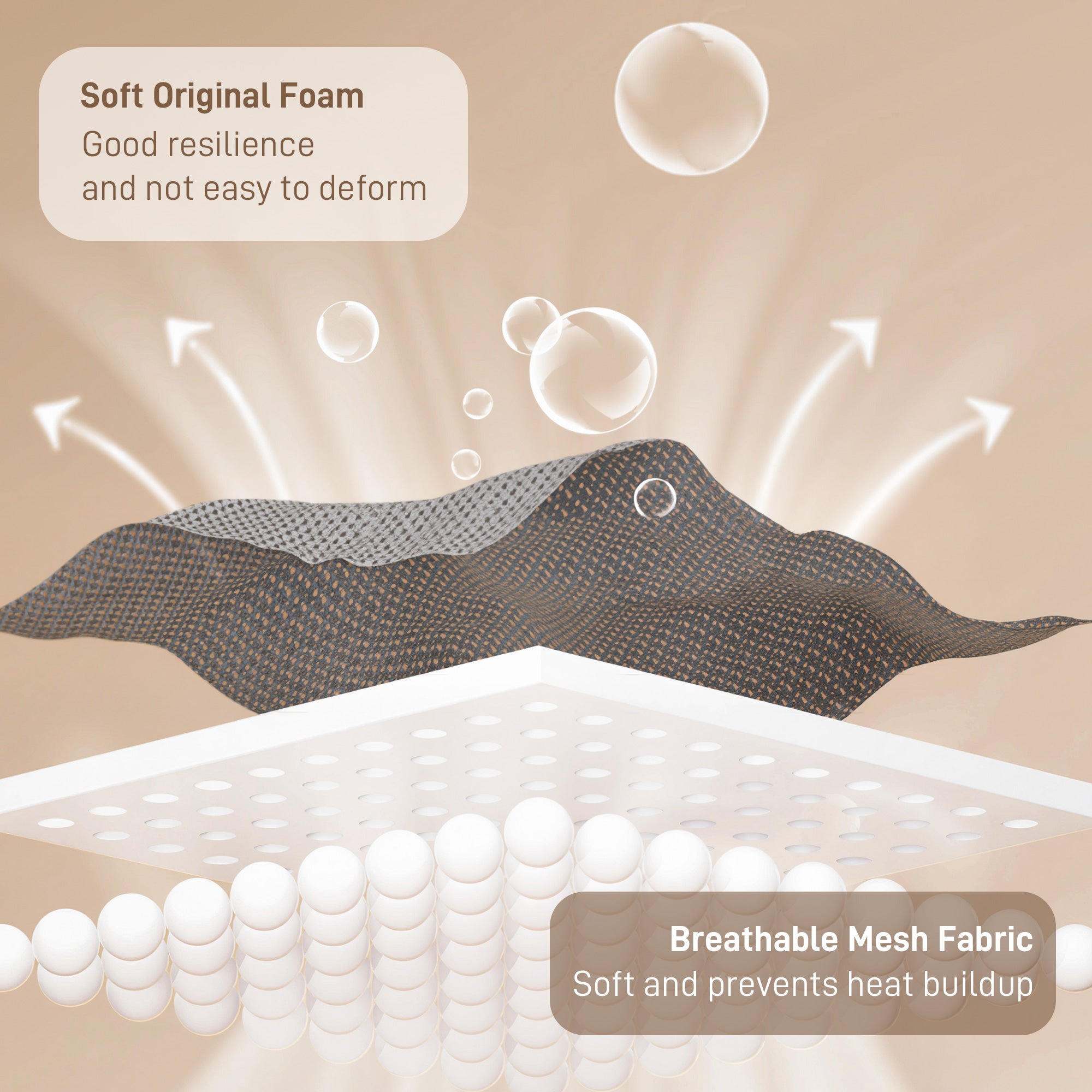 Kozy Desk Chair No Wheels, Office Chair with Mesh Back, Lumbar Support, Metal Base for Waiting Room, Conference Room, Dark Grey