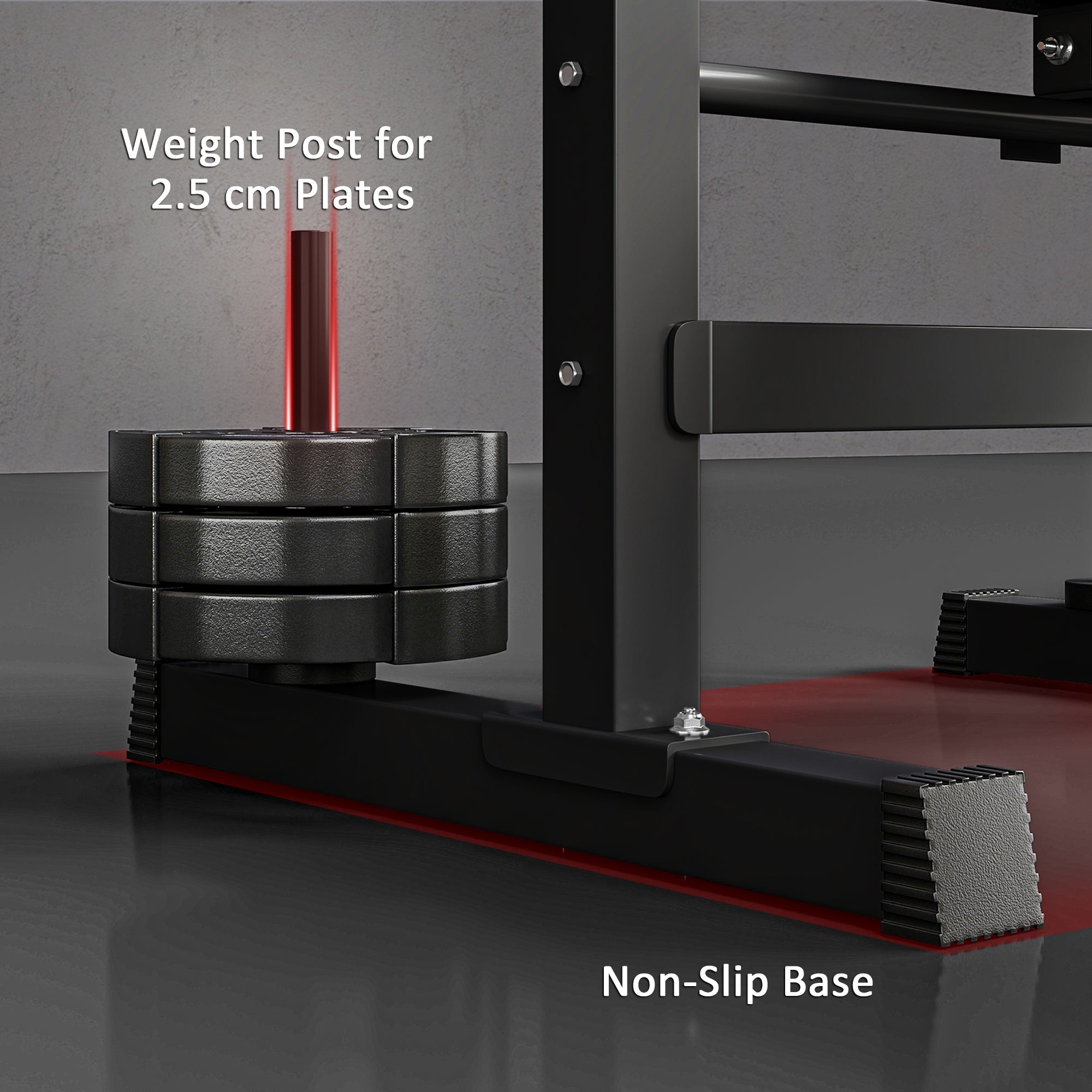 Kozy Adjustable Weight Bench, Foldable Bench, with Barbell Rack, Black