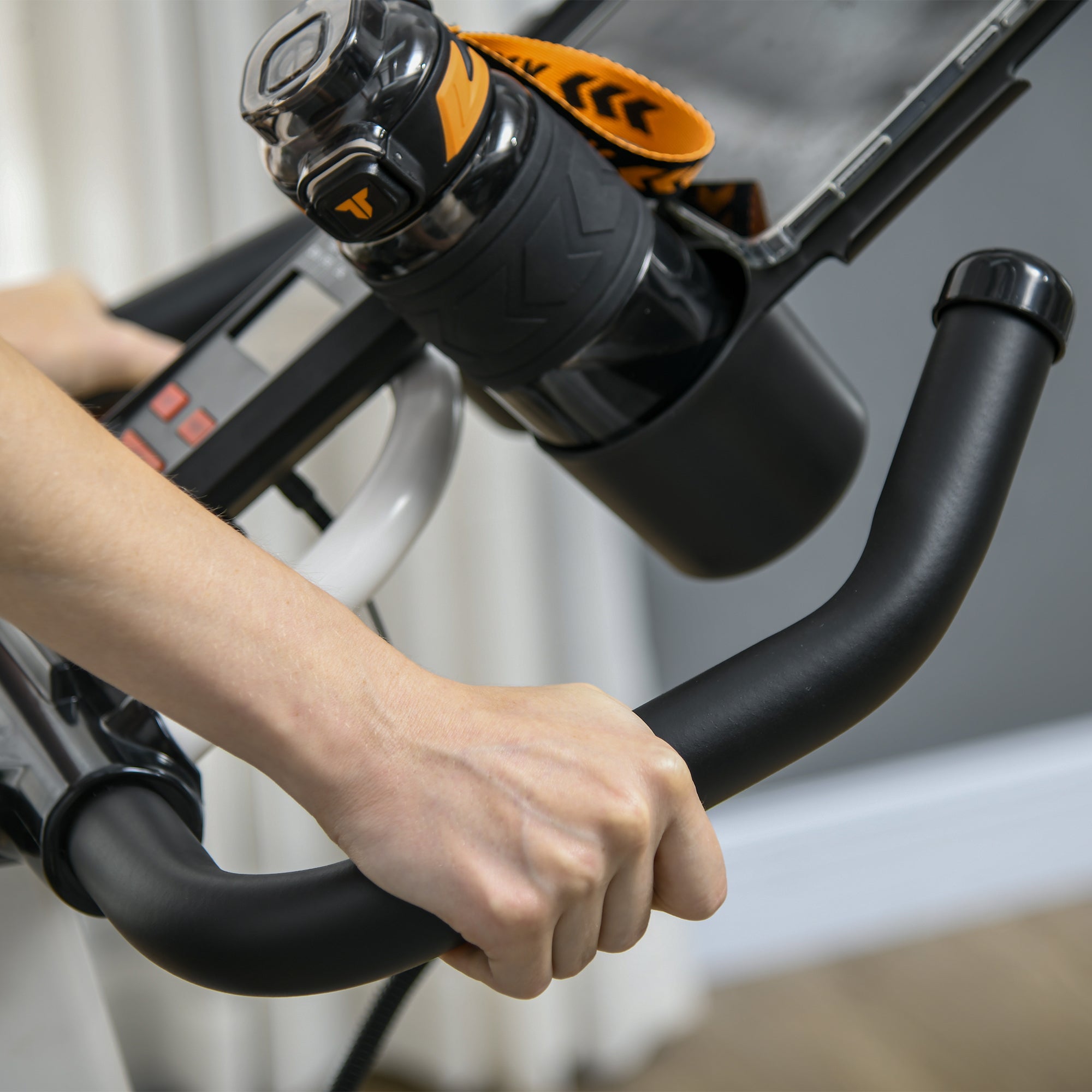 Kozy Exercise Bike, 8kg Flywheel Stationary Bike Indoor Cycling Machine with Adjustable Resistance Seat Handlebar, White