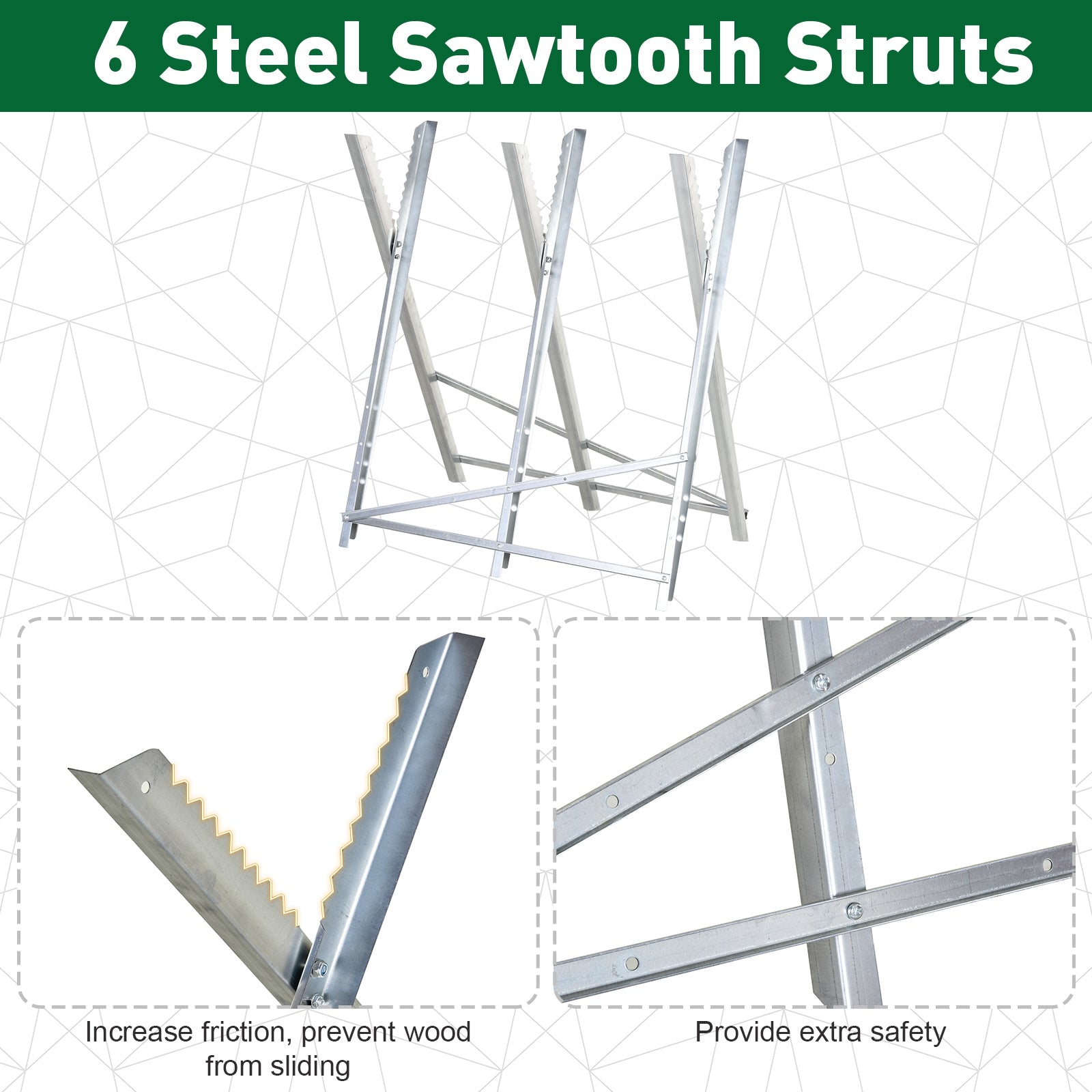 Kozy Portable Sawhorse Heavy Duty Steel Adjustable Work Support, Foldable Sawhorse Stand 100 kg Weight Capacity, Silver Tone