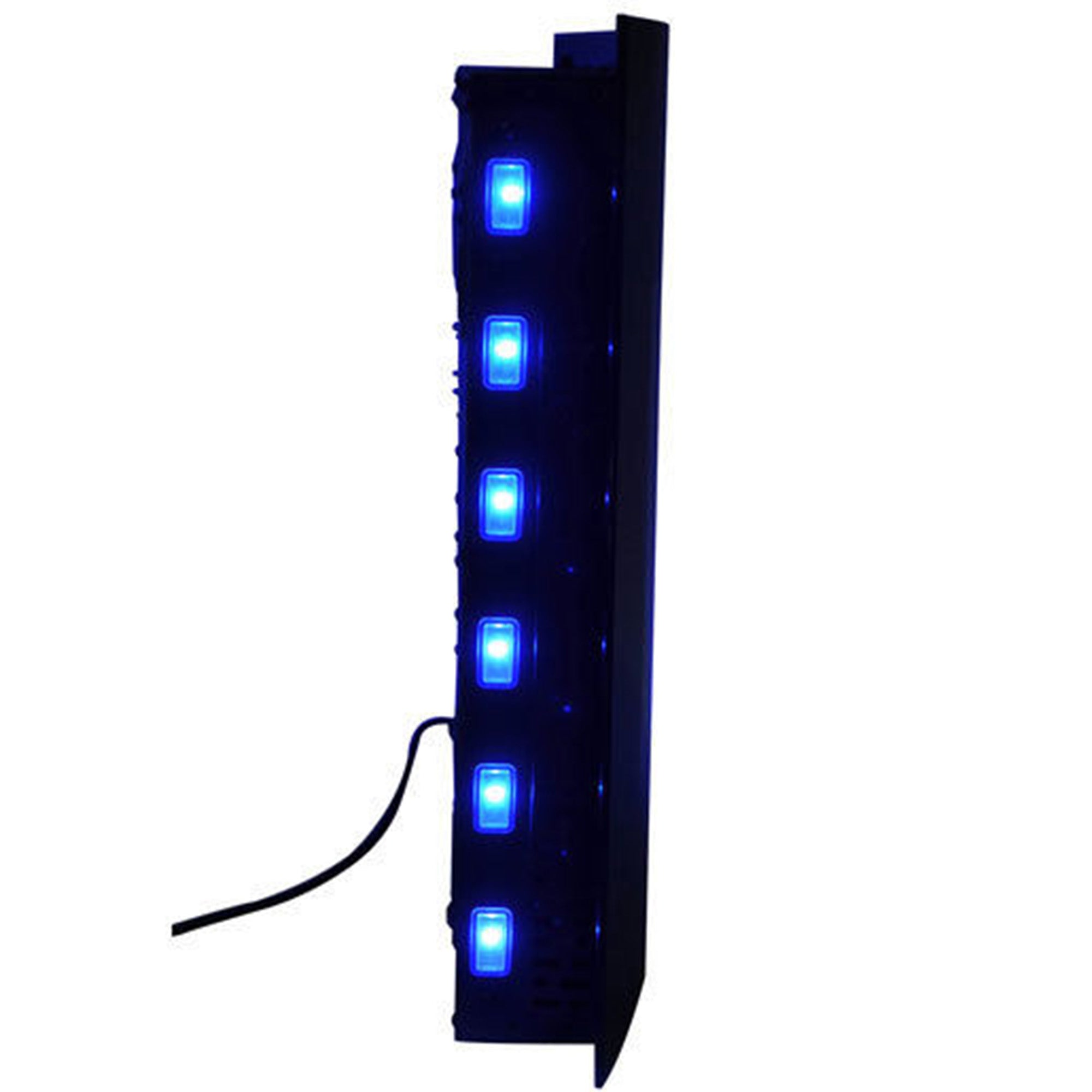 Kozy - Led Wall Mounted Fireplace Curved Glass Electric Fire Place Fire Place 7 Colour Side Lights Slimline, 900/1800W, 65cm x 52cm