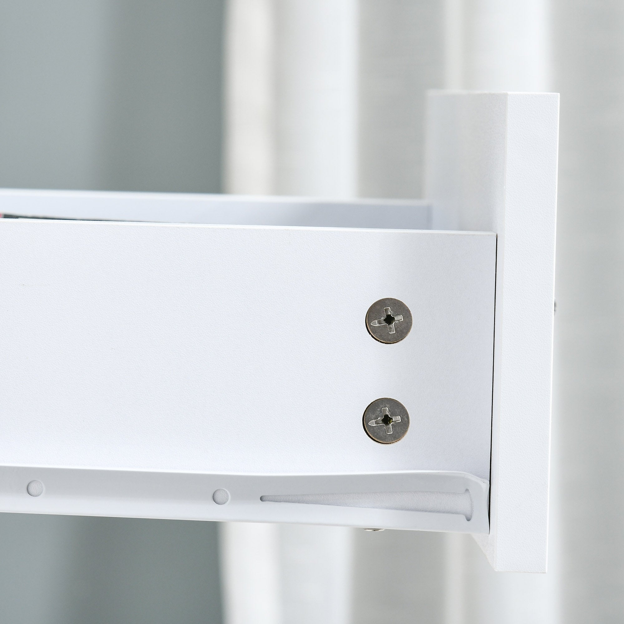 Kozy Sideboard, Modern Storage Cabinet with 2 Drawers, 2 Doors and Adjustable Shelf, Kitchen Cabinet for Living Room, Dining Room, High Gloss White