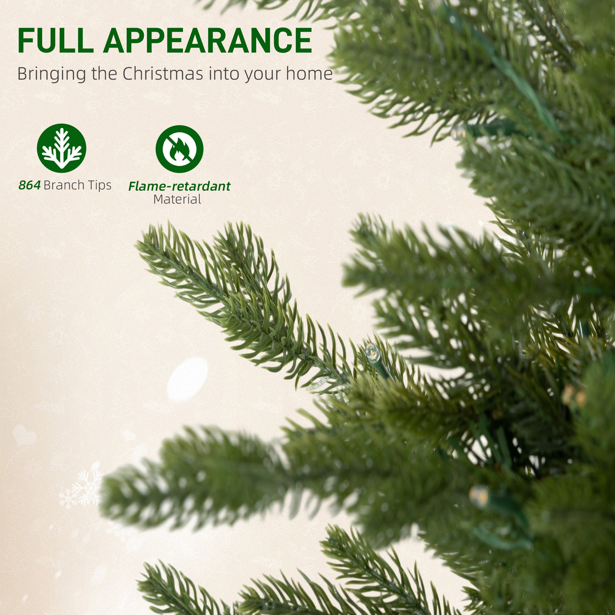 Kozy - Set of Two Artificial 4ft Christmas Trees, with Lights - Green