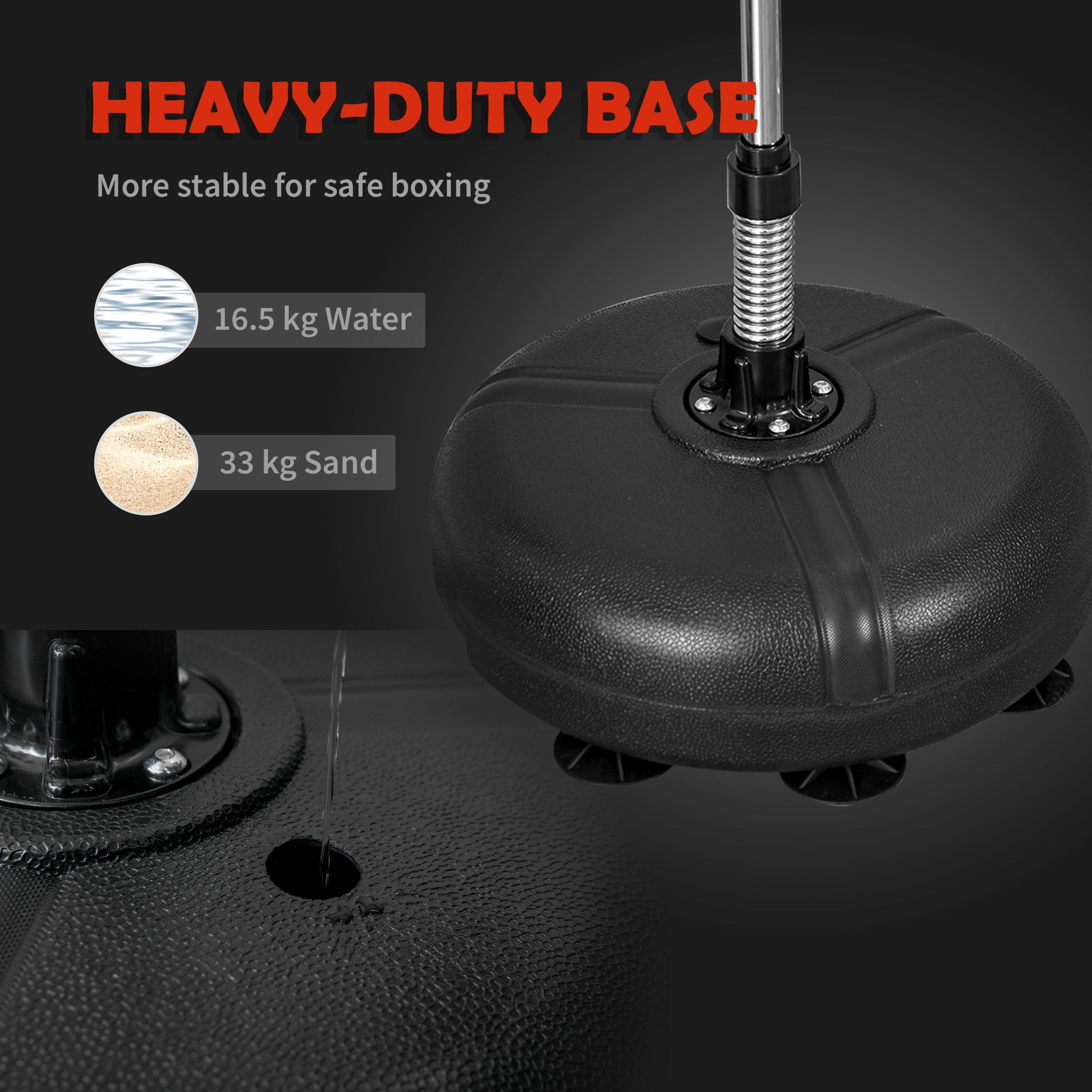 Kozy Punching Bag with Stand, 133-151cm Adjustable Height, for Teens, Gold Tone/Black