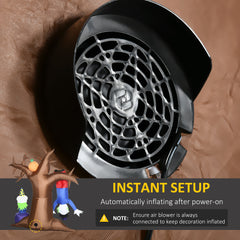 Kozy 7ft Inflatable Halloween Ghost Tree with Upside-down Clown Pumpkins, Blow-Up Outdoor LED Display for Lawn, Garden, Party