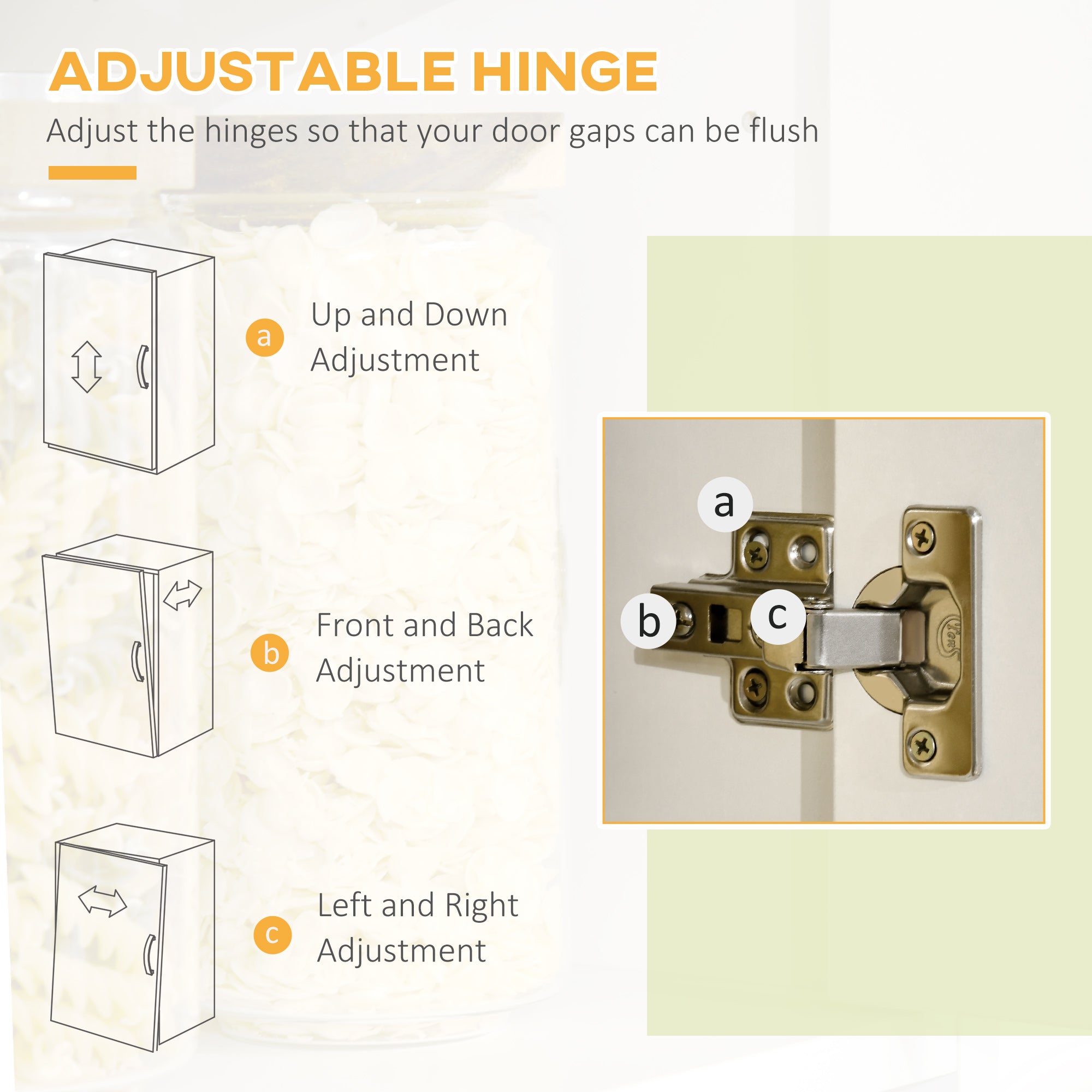 Kozy Freestanding Kitchen Cupboard, Modern Kitchen Storage Cabinet with Doors and Adjustable Shelves, 180cm, White