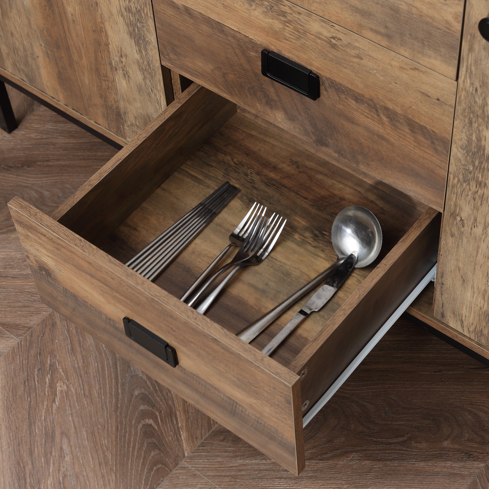 Kozy Modern Mango Wood-Effect Sideboard