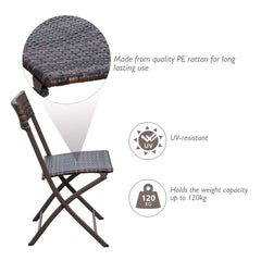 Outsunny Rattan Bistro Set 2