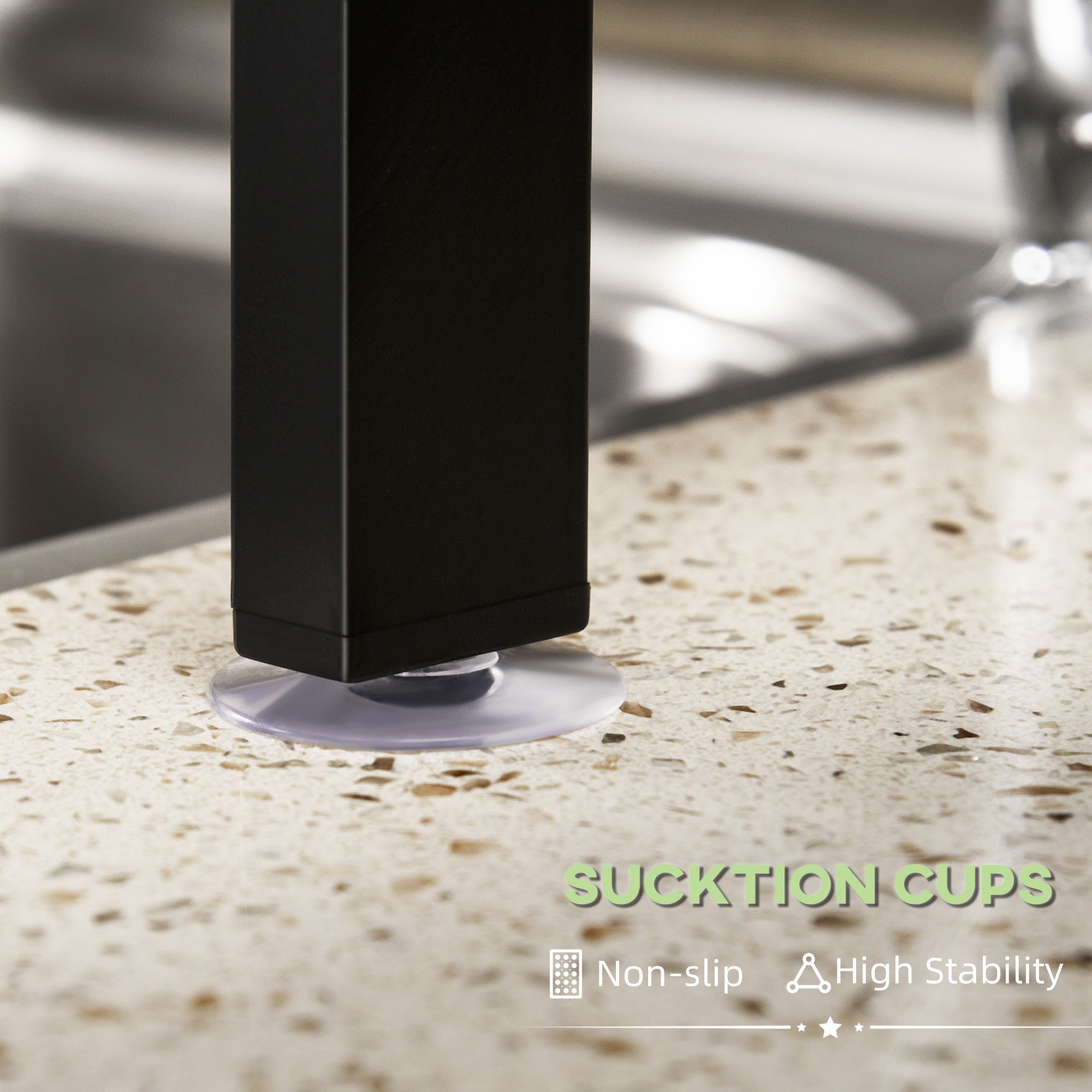 Kozy Space Saving 2 Tier Adjustable Dish Drainer Over The Sink Dish Drying Rack, Black