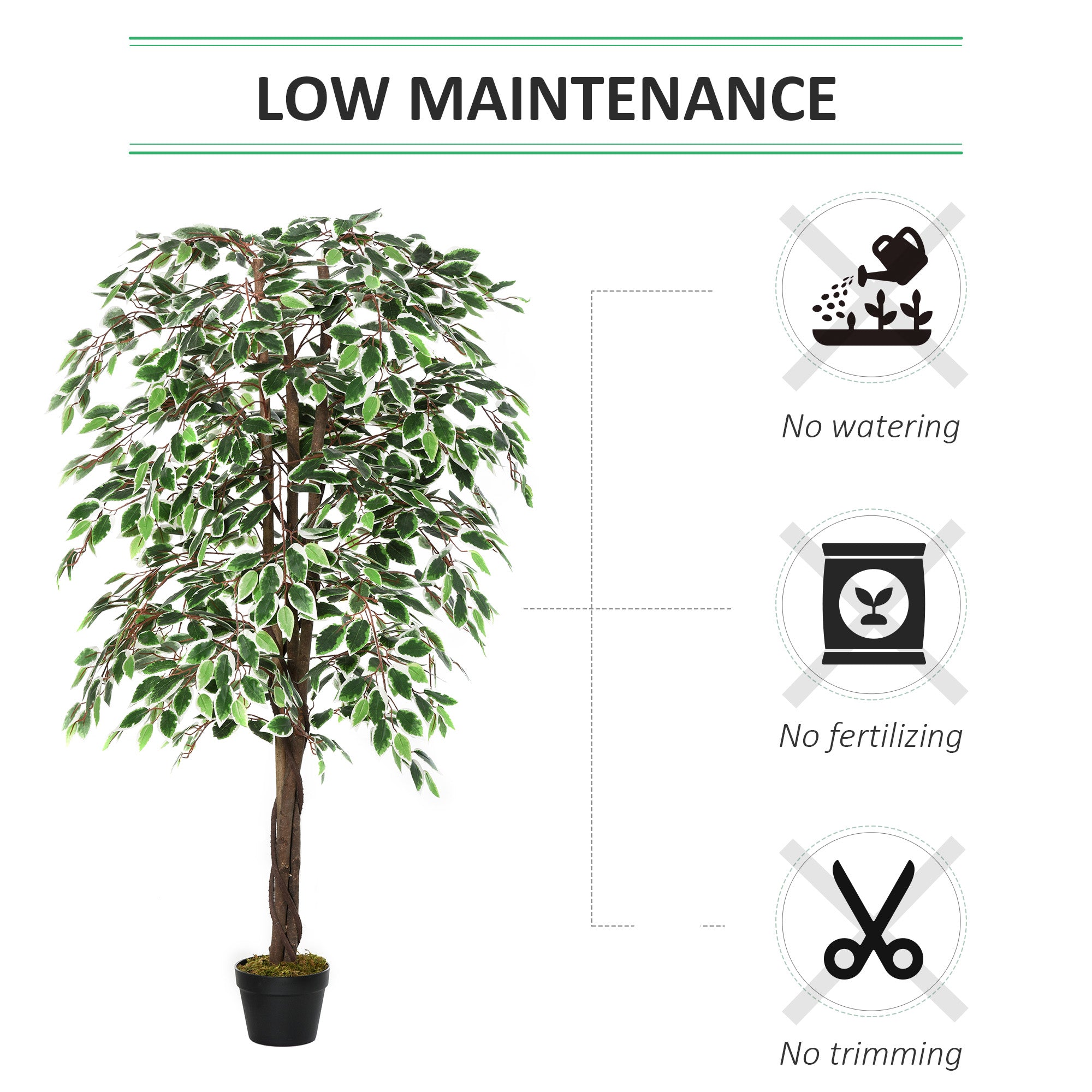 Kozy Set of 2 Artificial Plants White Rose Floral in Pot, Fake Plants for Home Indoor Decor, 90cm, Light Blue