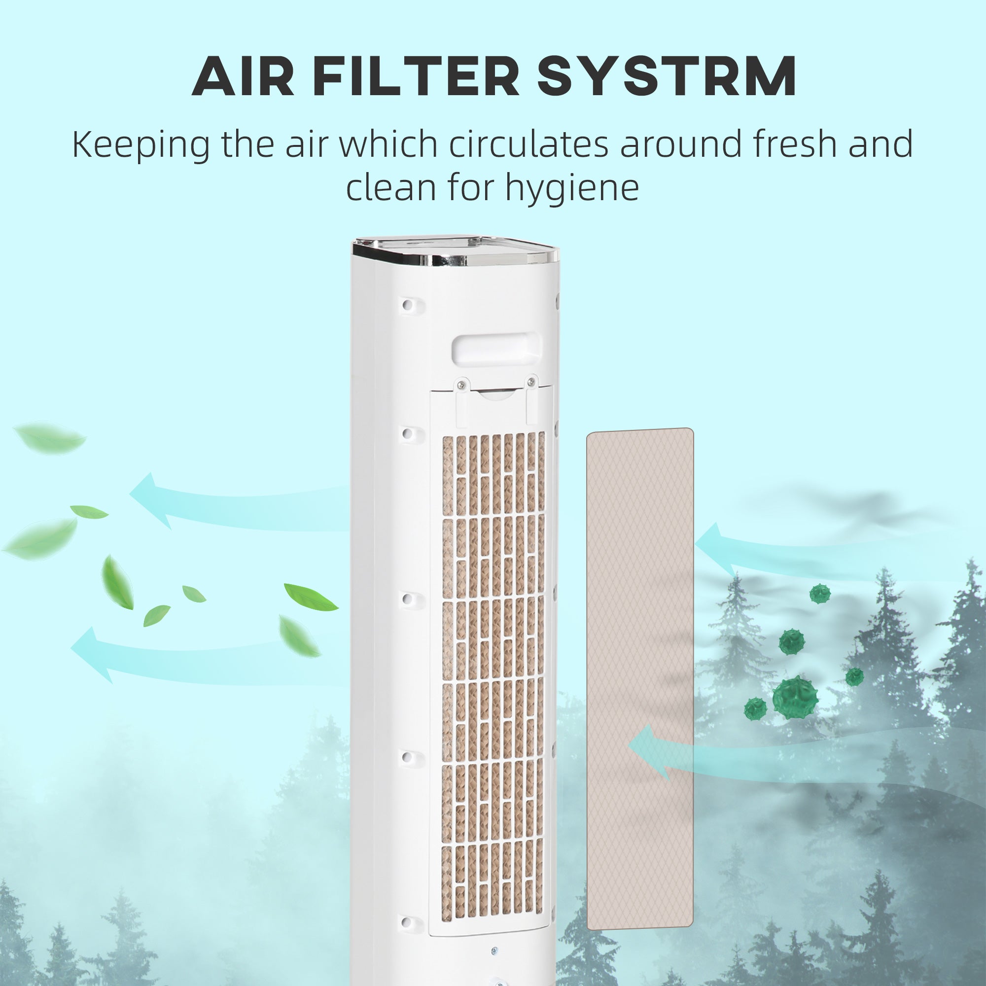 Kozy Portable Air Cooler, 6L Tank Humidifier Evaporative Ice Cooling Fan Water Conditioner Unit with 3 Modes, 3 Speed, Remote, Timer, Oscillating for Home Bedroom, White