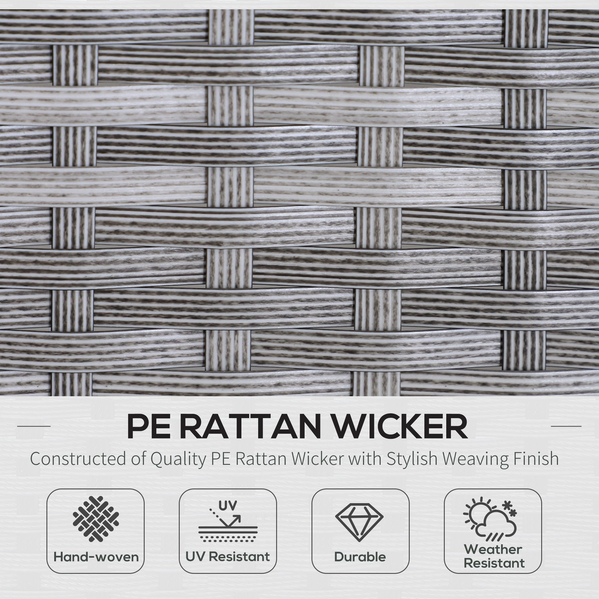 Kozy 6-Seater Rattan Dining Set Sofa Table Footstool Outdoor w/ Cushion Garden Furniture