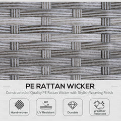 Kozy 6-Seater Rattan Dining Set Sofa Table Footstool Outdoor w/ Cushion Garden Furniture