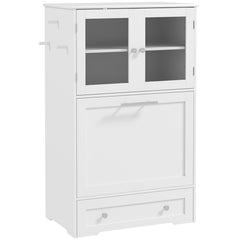 Kozy - Dog Feeding Station with 2 Storage Cabinets, 2 Elevated Bowls, Side Hooks, Anti-tip Kit for Water and Feeding Supplies