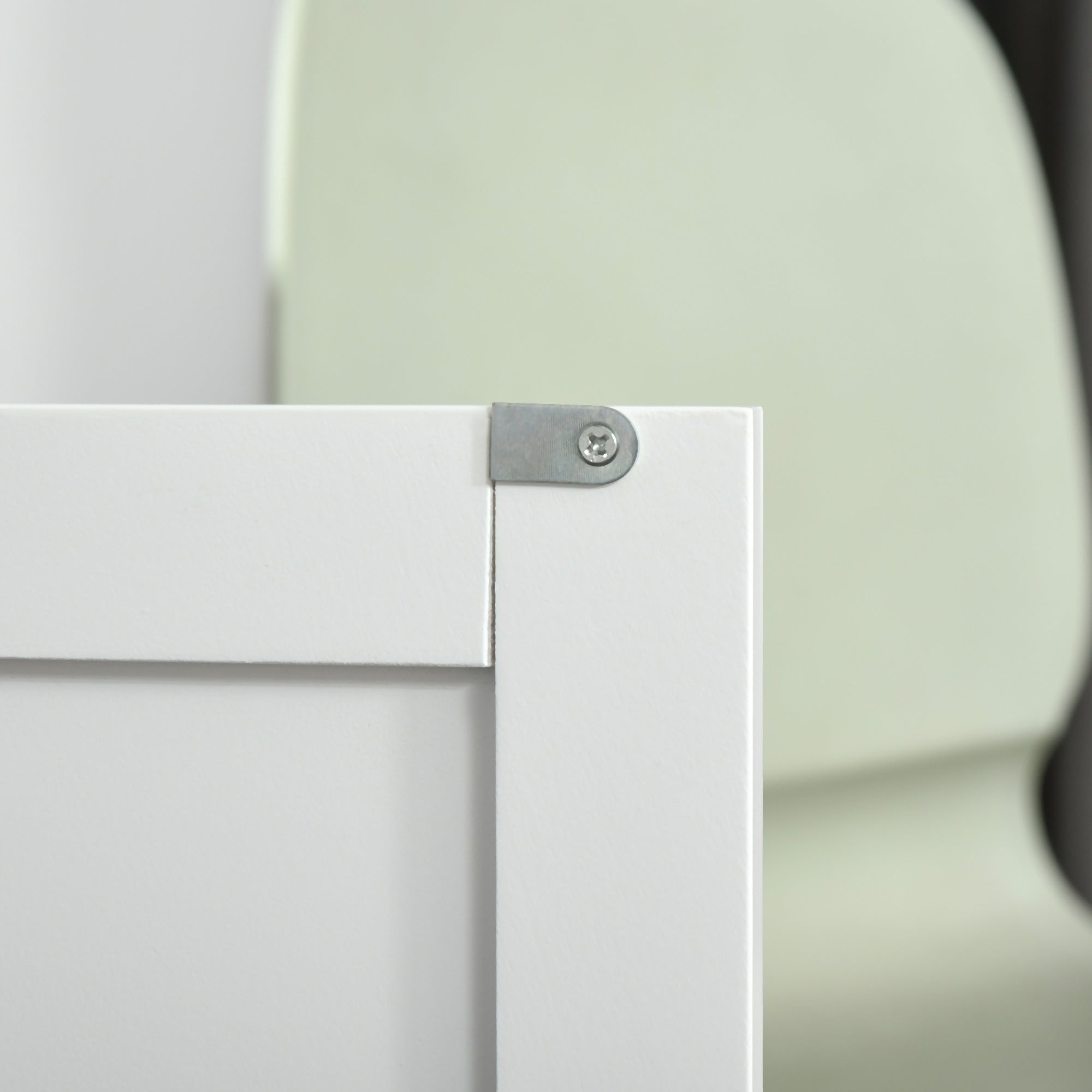 Kozy Kitchen Island Utility Cart, with 2 Storage Drawers & Cabinets for Dining Room, White