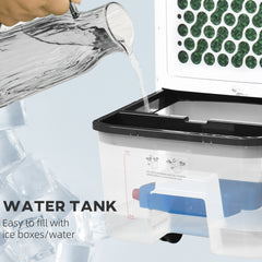 Kozy Portable Air Cooler, Evaporative Anion Ice Cooling Fan Water Conditioner Humidifier Unit with 10L Water Tank, 3 Modes, 3 Speed, Remote, Timer, Oscillating for Home Quiet Bedroom, White