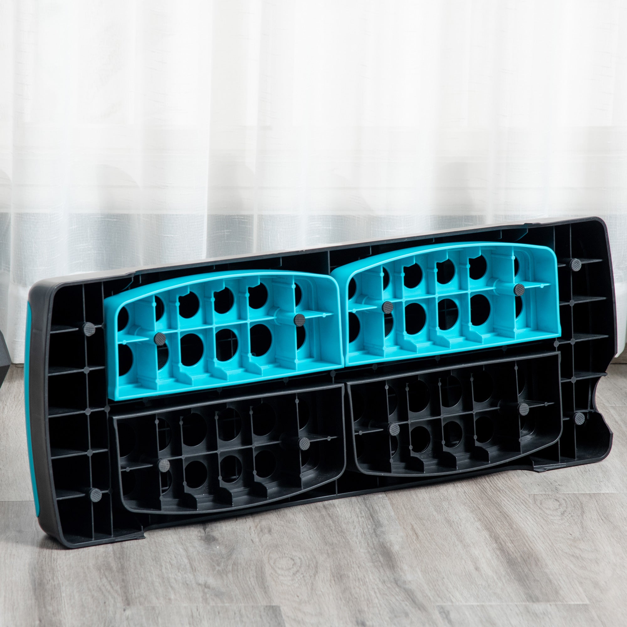 Kozy Aerobic Step, 10cm, 15cm & 20cm Height Adjustable Exercise Stepper for Exercise Workout, Nonslip Step Board Great for Home & Office, Grey and Red