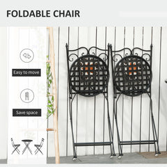 Kozy Three-Piece Mosaic Bistro Table Set - Multicoloured