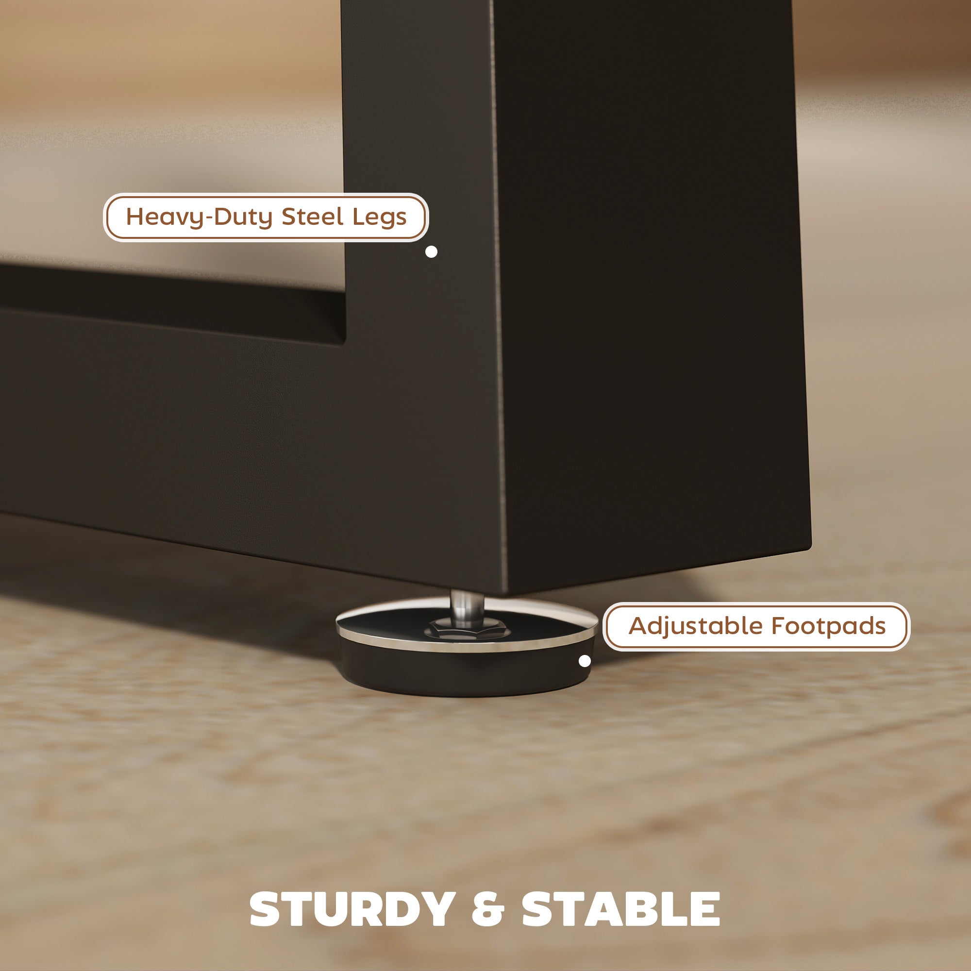 Kozy Extendable Dining Table Rectangular Wood Effect Tabletop for 4-6 People with Steel Frame & Hidden Leaves for Kitchen, Dining Room, Living Room