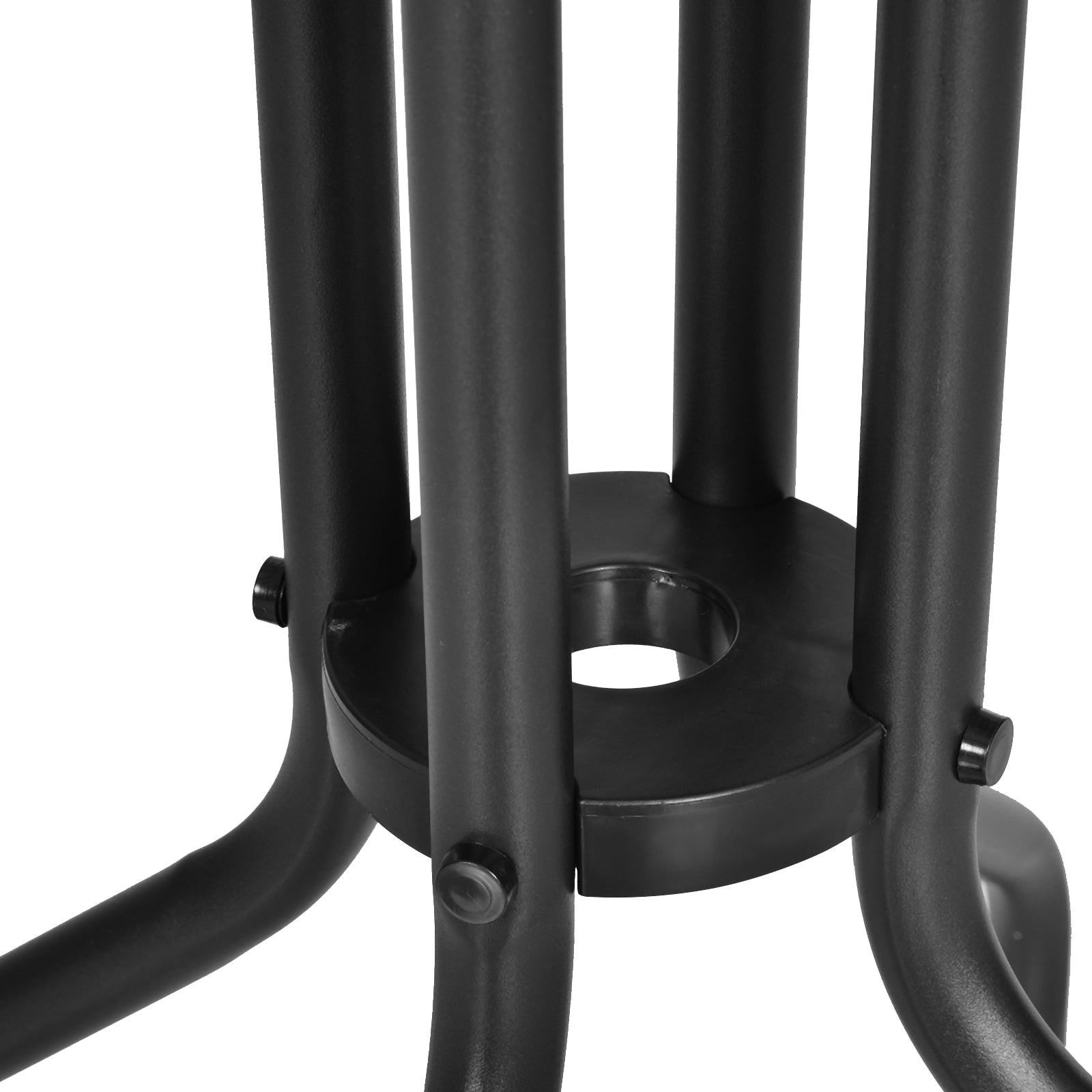 Kozy Bistro Coffee Table Outdoor Tempered Glass Top Table Garden Round Dining Table - 60cm Diameter