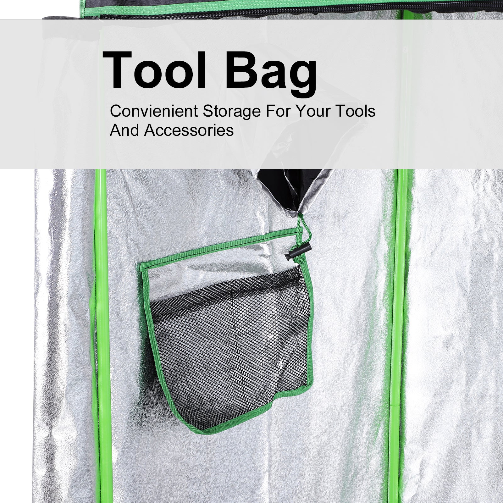 Kozy Grow Tent Reflective Mylar Hydroponic with Adjustable Vents and Floor Tray for Indoor Plant Growing, 120 x 60 x 150 cm (47" x 23.5" W x 59")