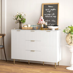 Kozy - 2-Door Sideboard with 3 Drawers and Adjustable Shelves - White