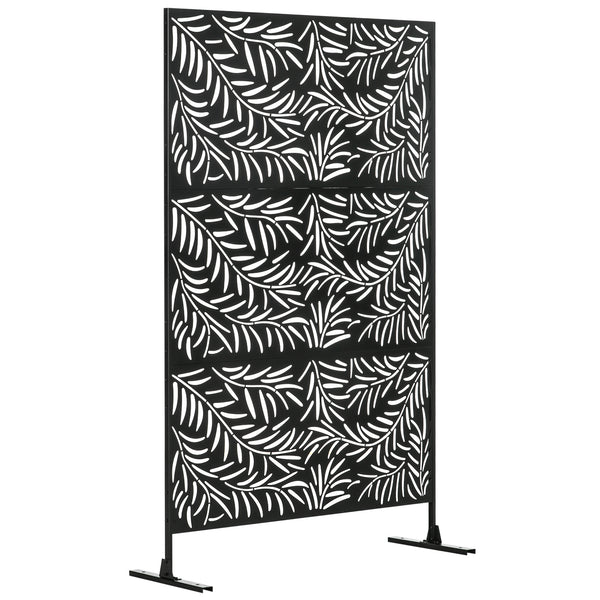 Decorative Privacy Screen with Stand, 6.5FT Freestanding Outdoor Divider, Decorative Privacy Panel with Expansion Screws for Garden Patio Pool Hot Tub, Willow Branch Style