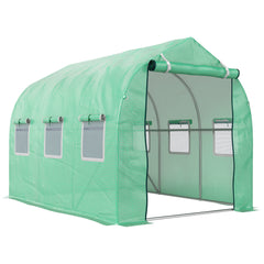 Kozy Polytunnel Greenhouse with Windows and Door, Walk in Greenhouse for Garden, Backyard (3 x 2 M)