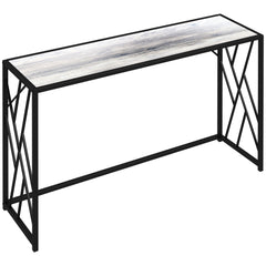 Kozy Console Table, Industrial Sofa Table with Metal Frame for Living Room, Hallway, 120 cm, Grey