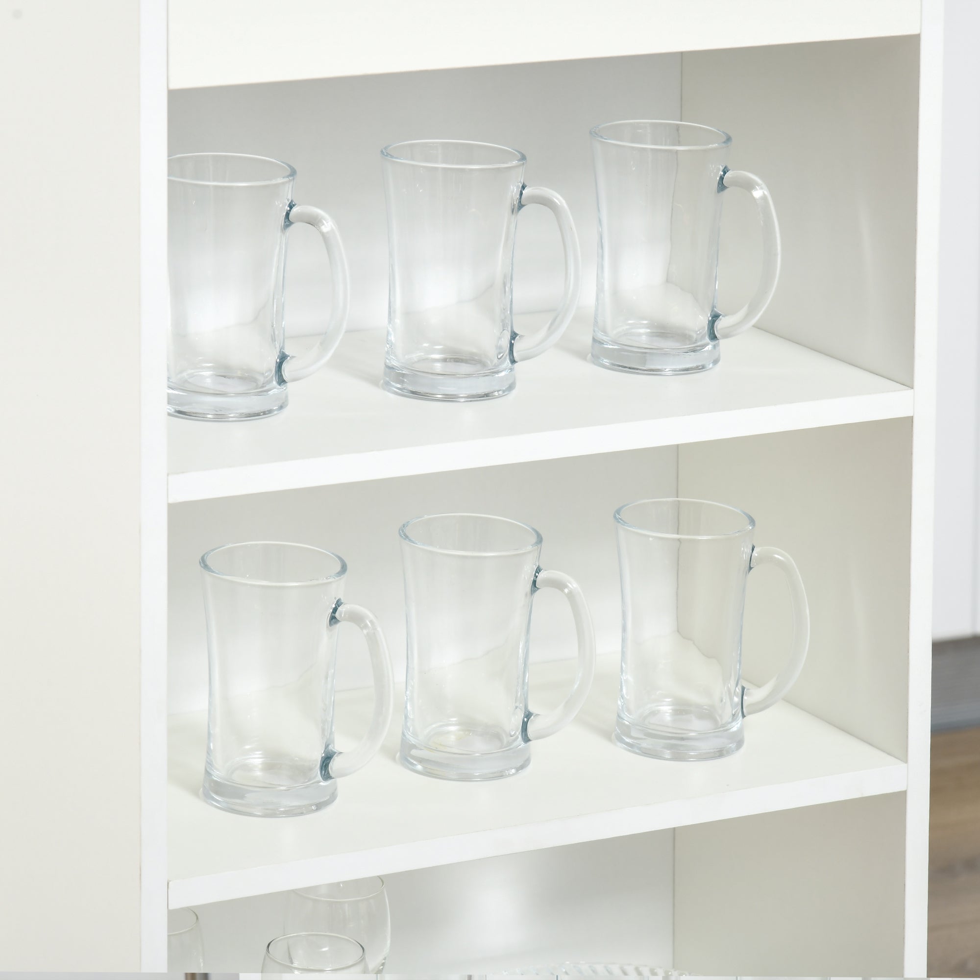 Kozy Bar Table, Dining Table with 4-Tier Storage Shelf for Breakfast Bar, Kitchen, Dining Room, Living Room, Grey