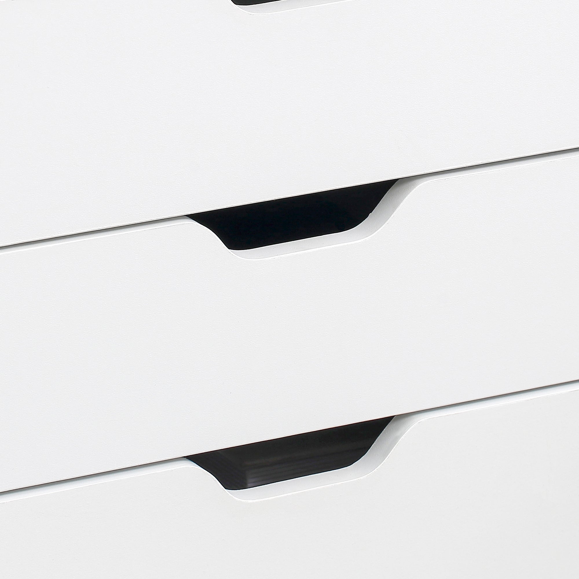 Kozy Seven-Drawer Filing Cabinet, with Wheels - White