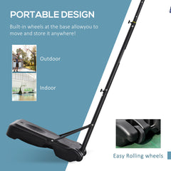 HOMCOM Height Adjustable Basketball Hoop and Stand, Free Standing Basketball Hoop System with Fillable Base and Wheels, for Teens Junior  | Aosom UK