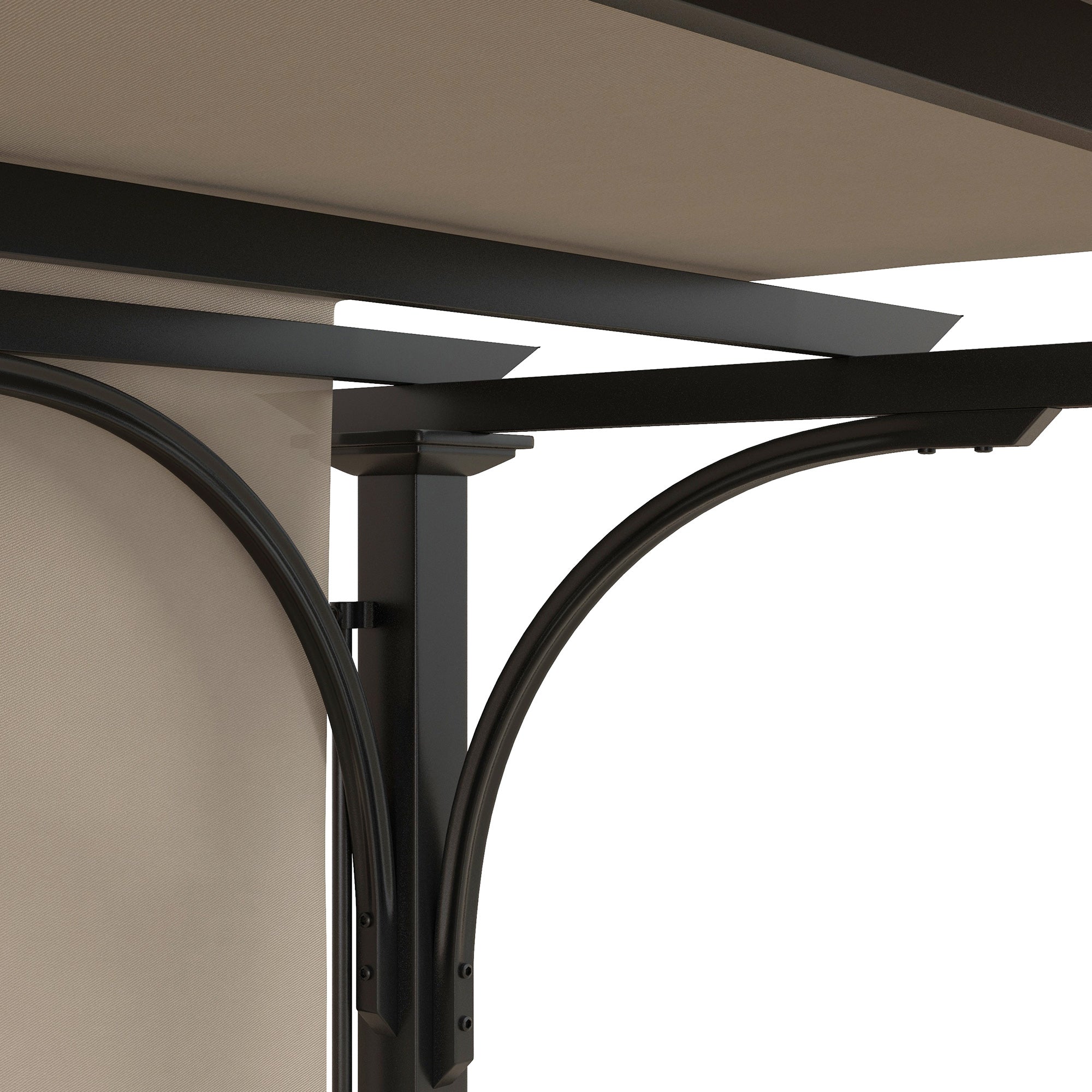 Kozy 3 x 3(m) Outdoor Pergola, Garden Pergola Gazebo with Adjustable Canopy, Grey