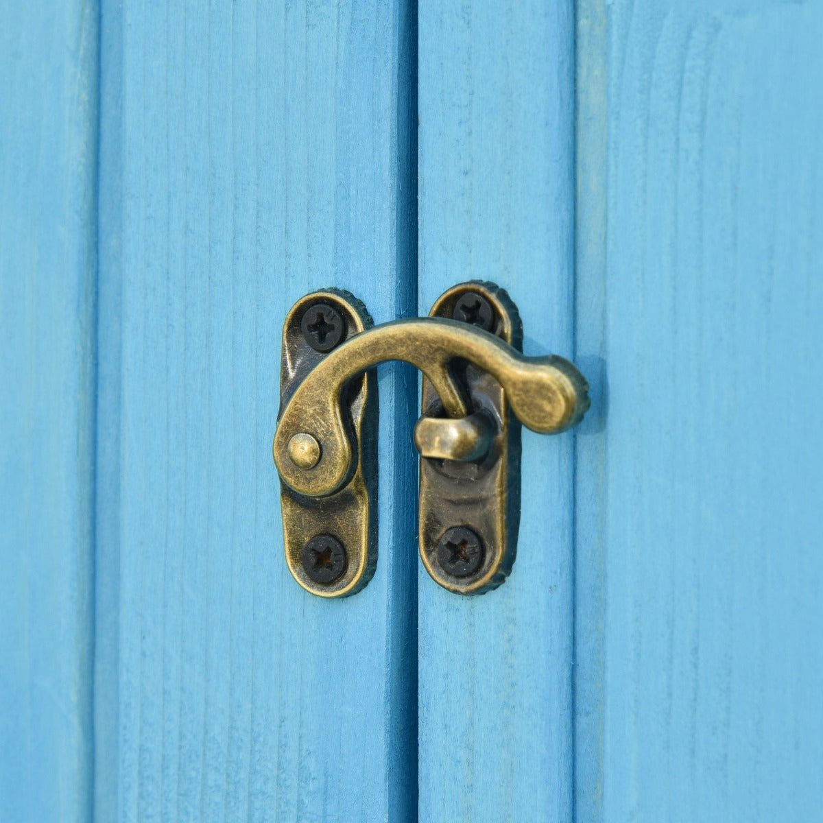 Kozy Wooden Shed, Garden Storage Cabinet with Log Store, Waterproof Asphalt Roof and Lockable Door, Narrow Tool Organizer, 130 x 55 x 180 cm