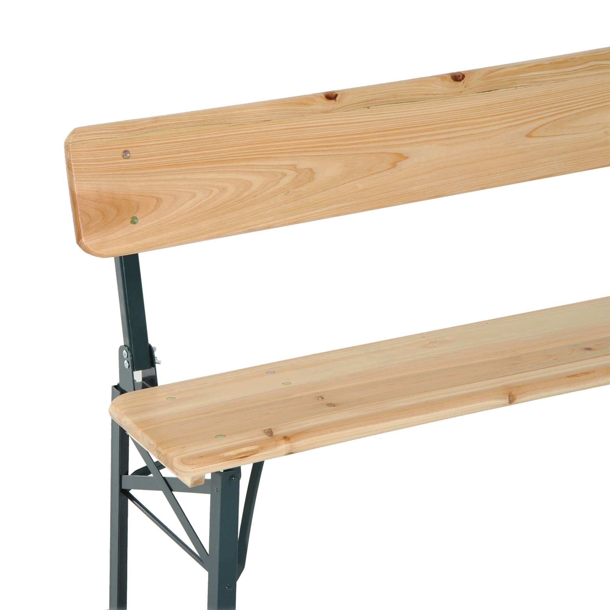 Kozy Portable Folding Camping Picnic Trestle Beer Table and 2 Bench Set Wooden Garden Furniture Patio Dining Party BBQ Chairs Stools