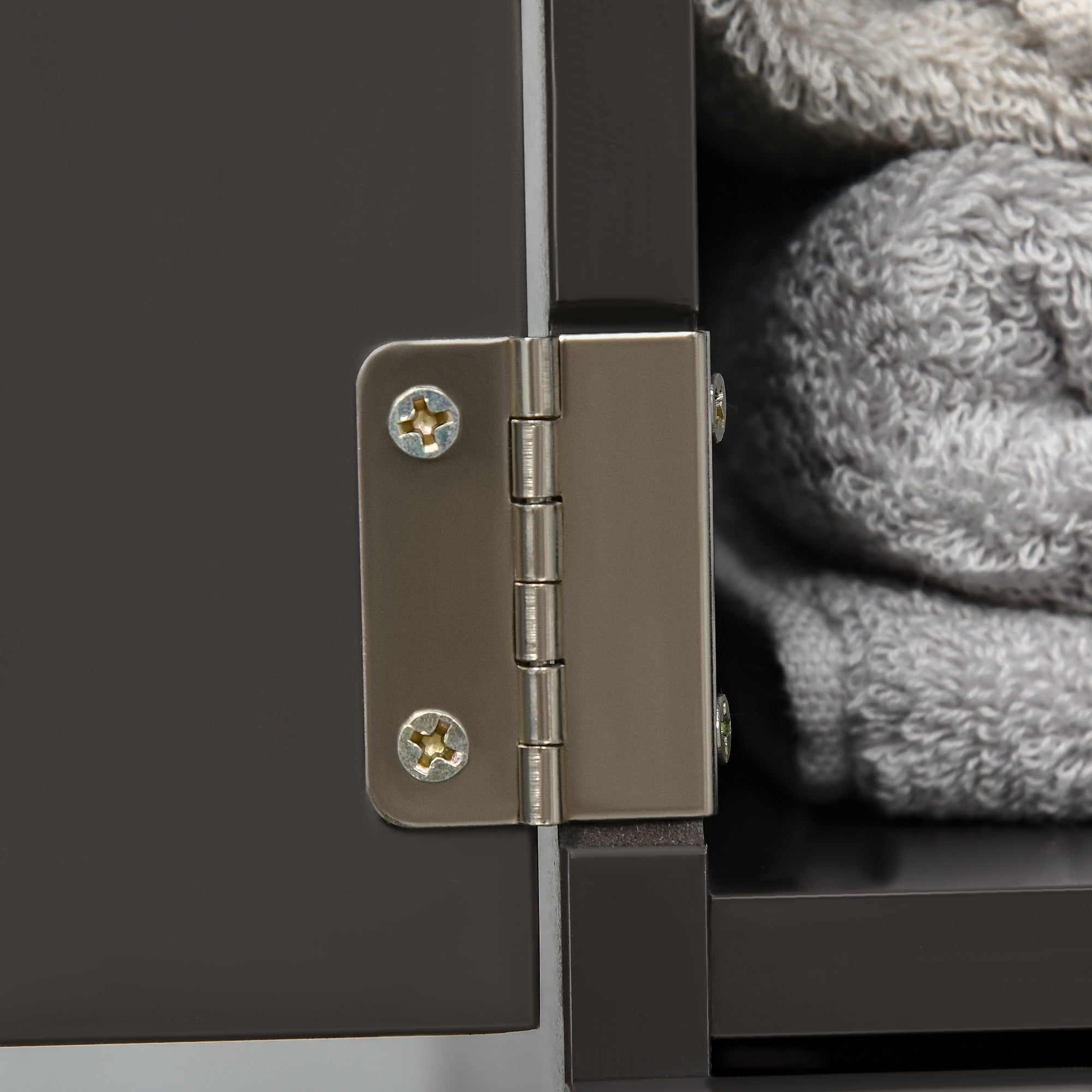 Kozy Tall Bathroom Cabinet, Freestanding Bathroom Storage Cabinet with 2-Tier Shelf and Drawers, Narrow Cupboard Storage Unit, Brown