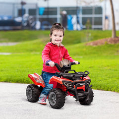 Kozy 6V Kids Electric Ride on Car Toddlers Quad Bike All Terrain Vehicle Toy With Music for 18-36 months Red
