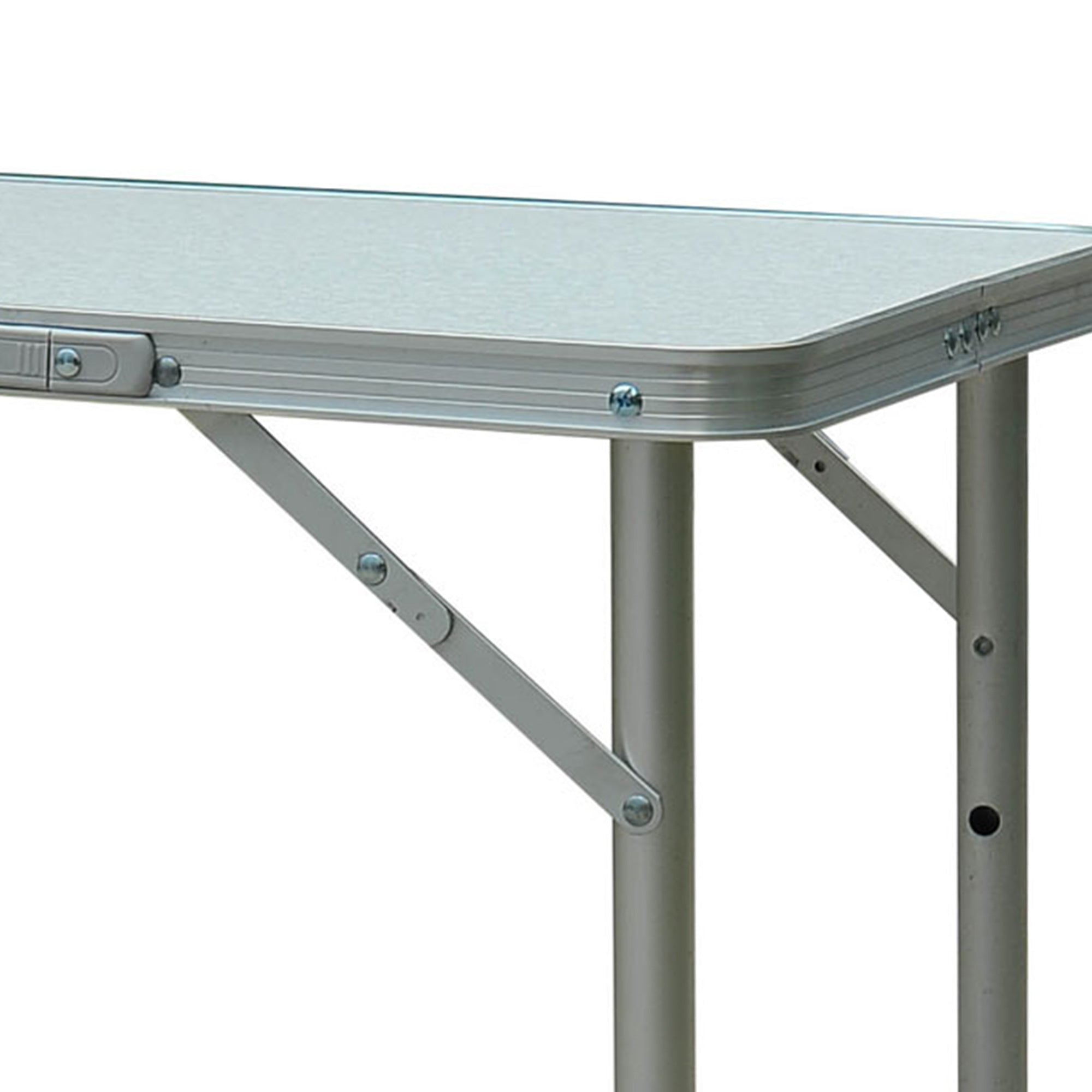 Outsunny Folding Picnic Table, Portable Outdoor Camping Table, Lightweight, Durable Aluminium Frame, Silver