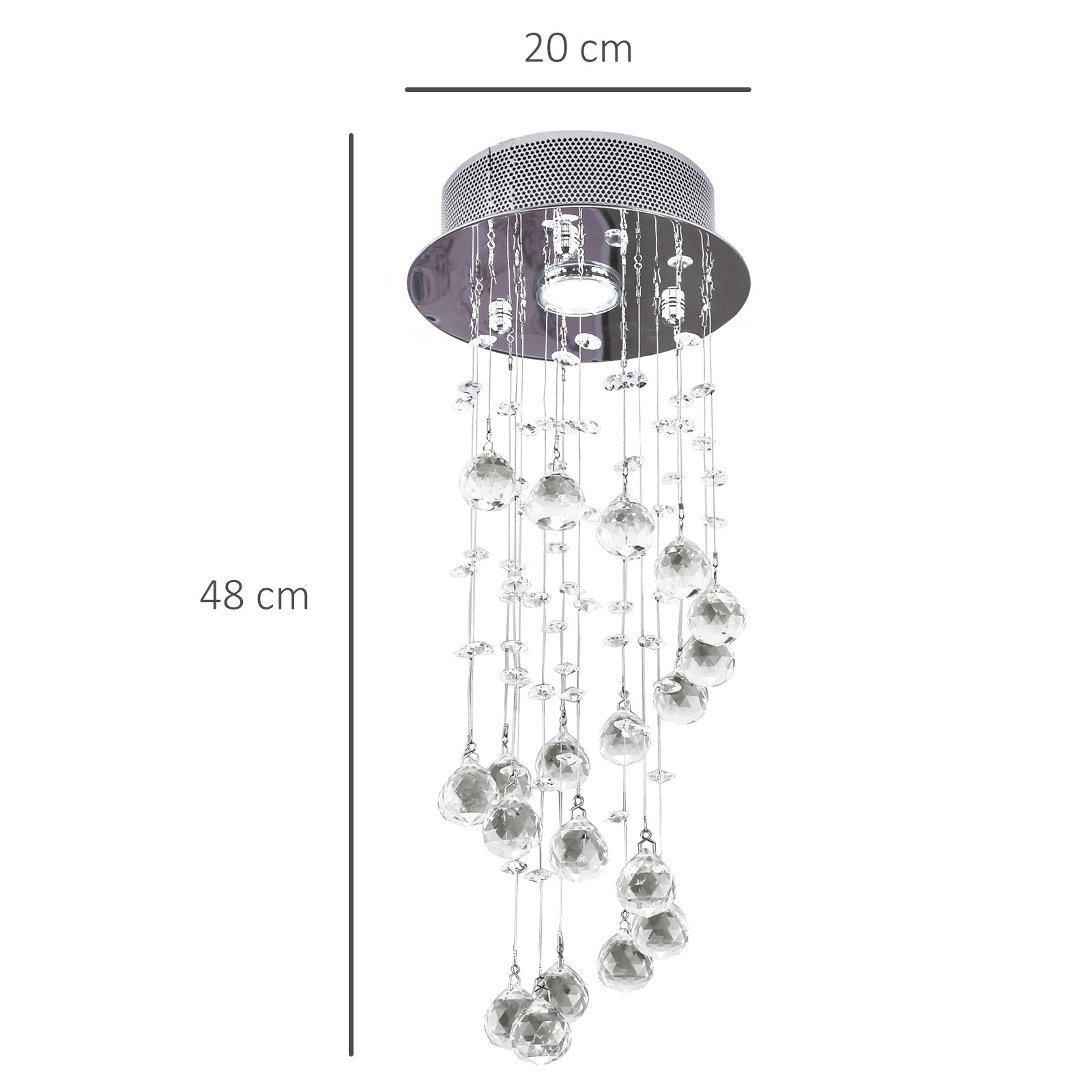 Kozy Metal Crystal Ceiling Light Chandelier Elegant Pendant Lamp Living Room Stairway Stairway Spiral Rain Drop Pendant Lamp Silver