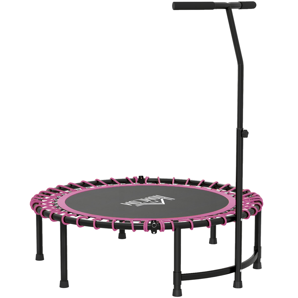 Kozy Mini Round Steel Frame Trampoline w/ Adjustable Handle, Pink
