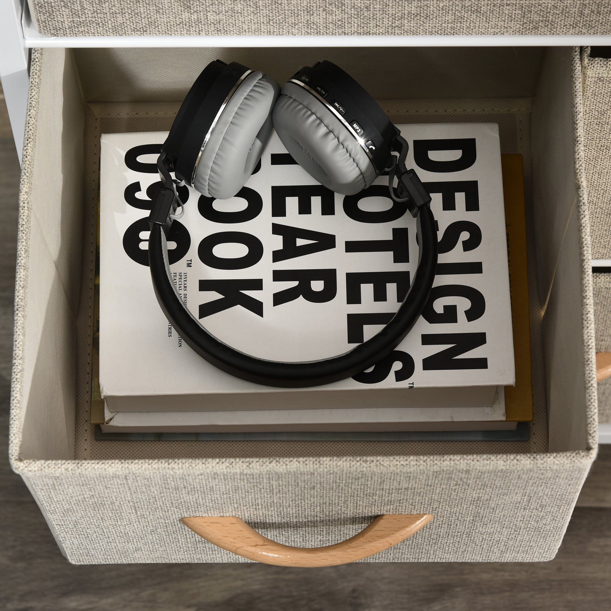 Kozy 4 Drawer Storage Chest Unit Home Cabinet w/ Shelves Home Living Room Bedroom Entryway Living Furniture, Light Grey