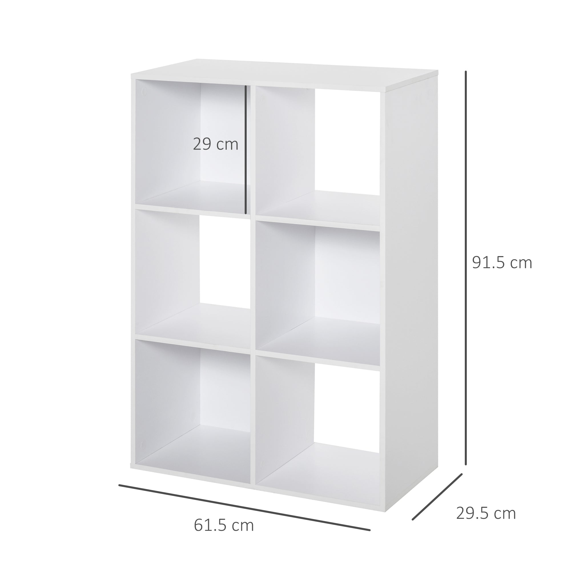 HOMCOM 6 Cubes Storage Unit, 3