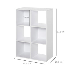 HOMCOM 6 Cubes Storage Unit, 3